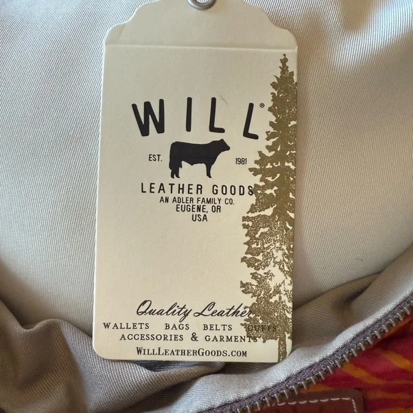 Will Leather Goods Orange/Red and Blue Kantha Travel Bag - Picture 6 of 6